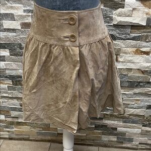 Institutions Elegant Tan Button-Front Women's Skirt